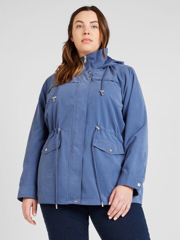 Parka mi-saison 'Starline Spring' ONLY Carmakoma en bleu : devant