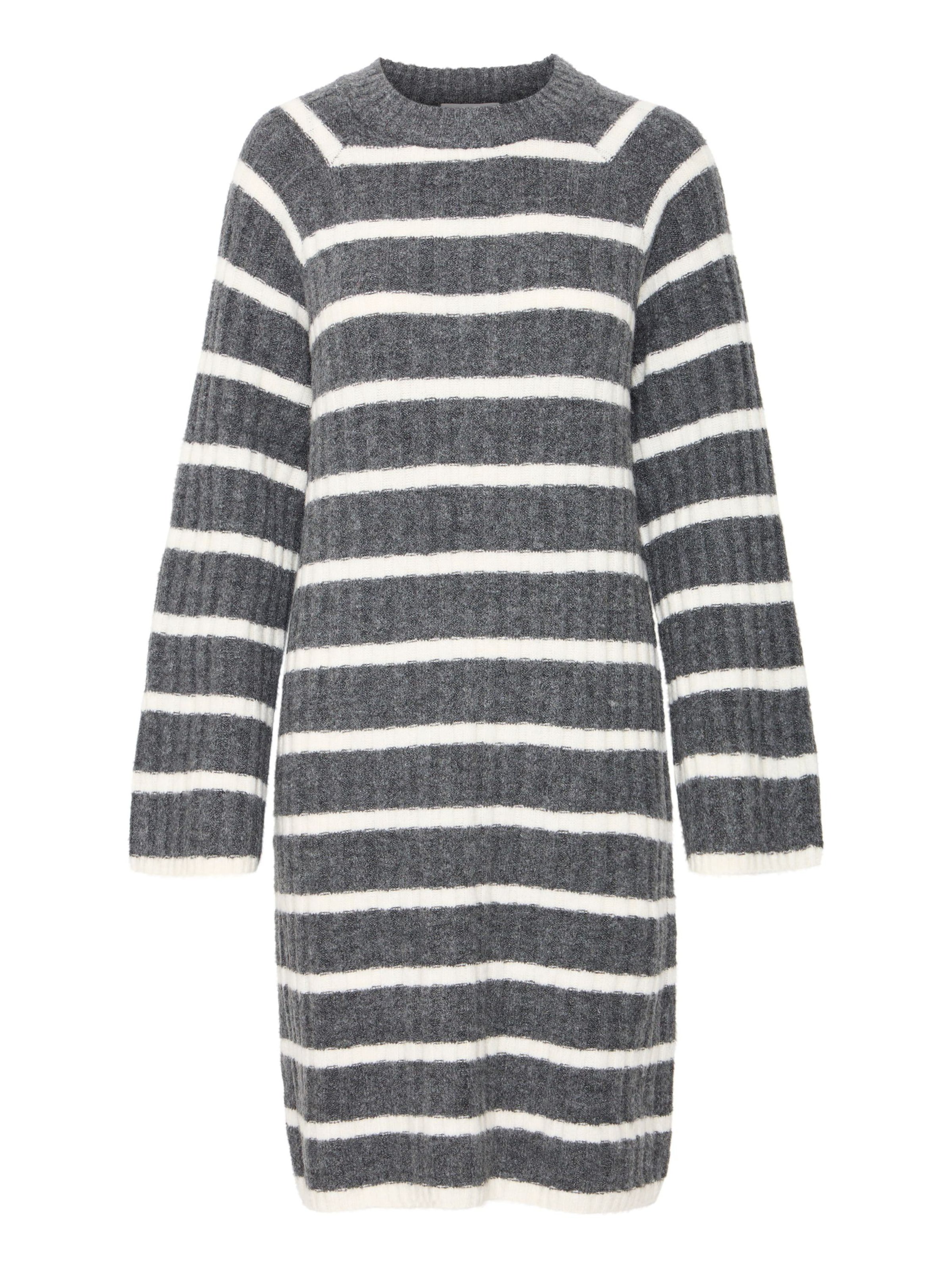 b.young Strickkleid in Grau: Vorderseite