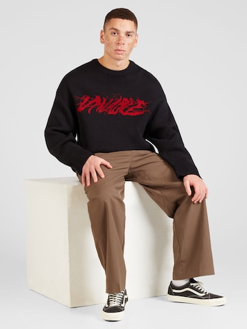 WEEKDAY Sweater 'Cypher Graphic' in Black