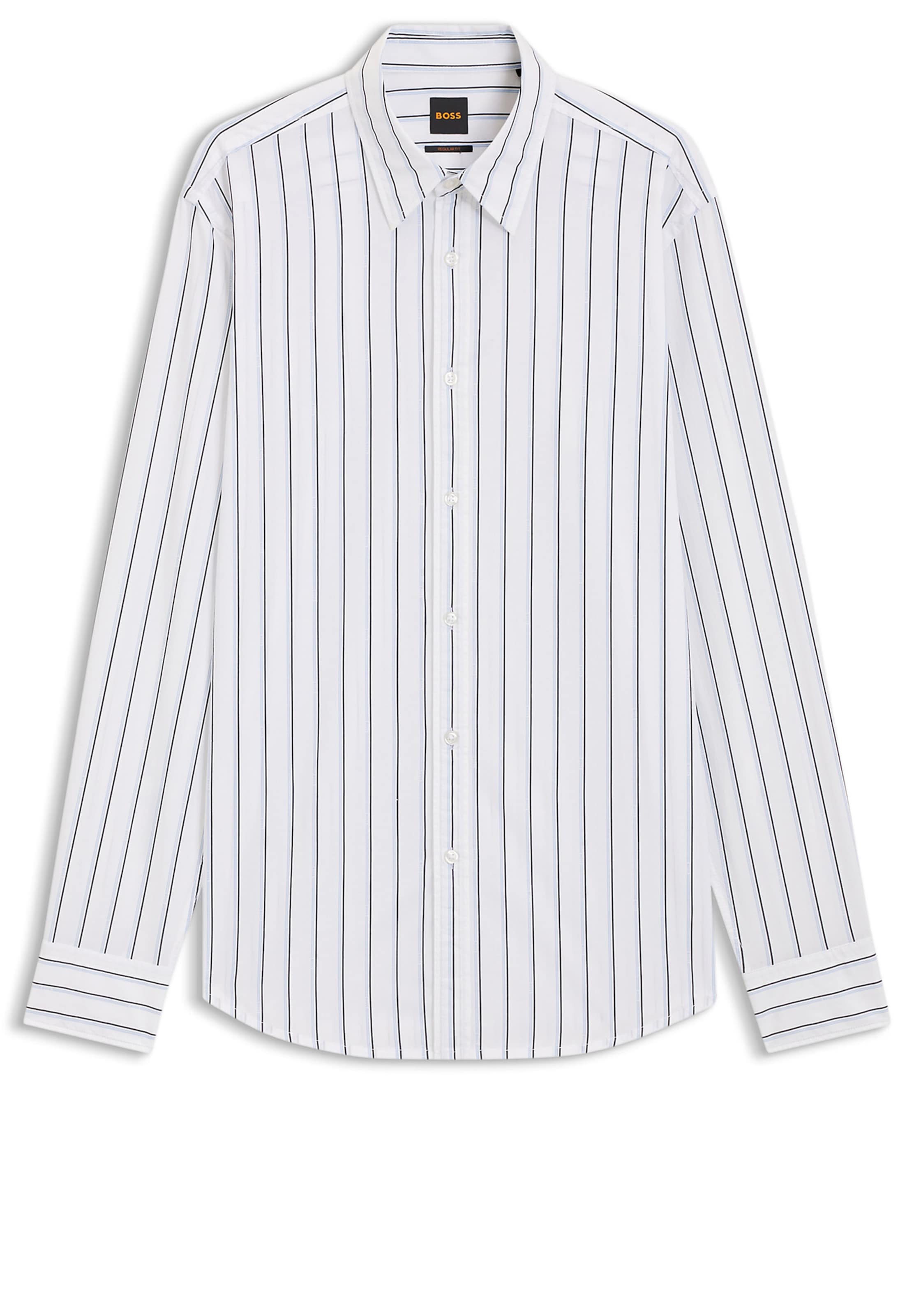 BOSS Button Up Shirt 'Relegant_6_M' in Night blue / Light blue / White, Item view