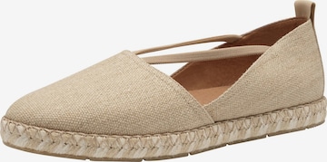 Espadrilles Tamaris en beige : devant
