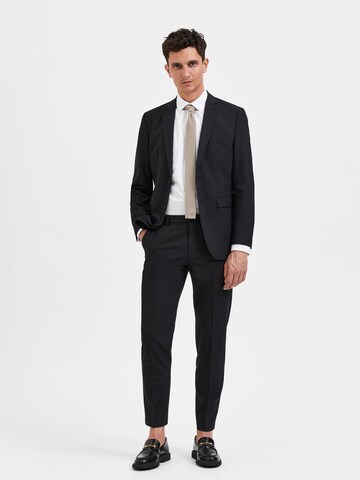 Slimfit Pantaloni cu dungă 'ELON' de la SELECTED HOMME pe negru