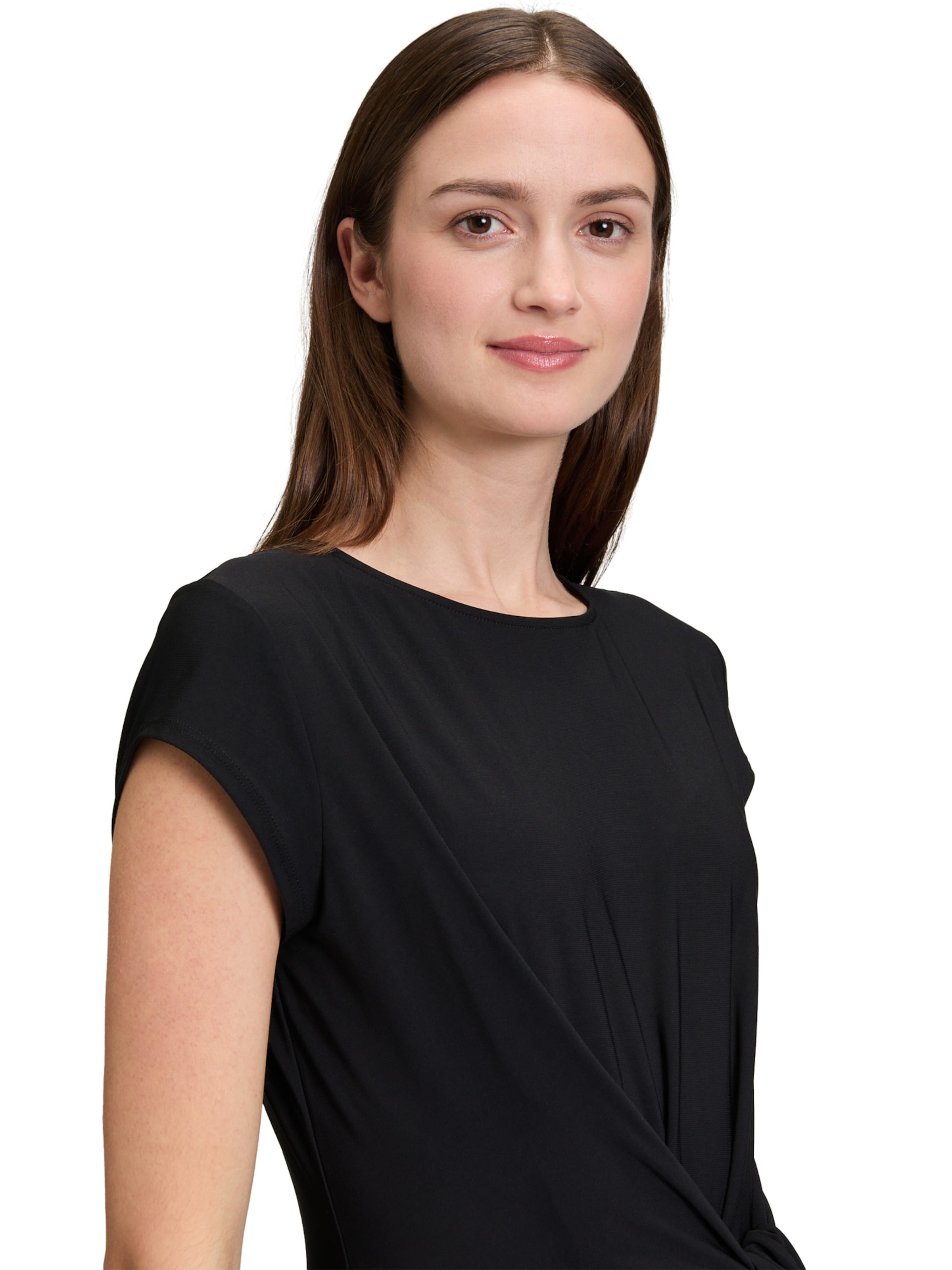 Cartoon Jumpsuit mit Bindegürtel in Schwarz