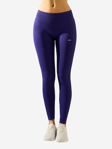OYOJ Skinny Leggings 'Nova Active Scrunch Tights - Indigo' i blå
