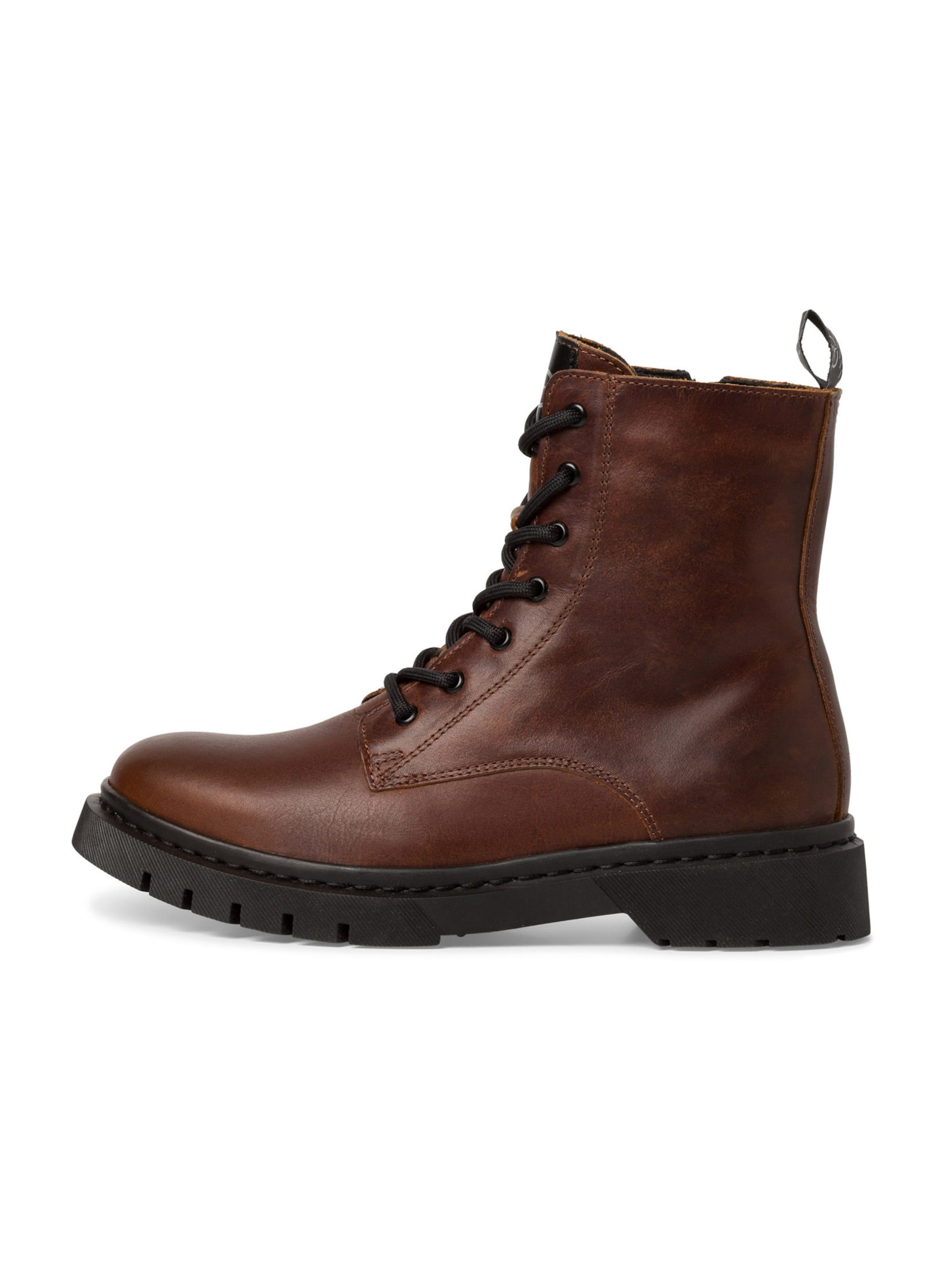 Tamaris Μποτάκι με κορδόνια σε καφέ