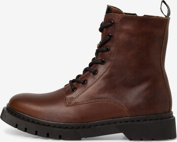 TAMARIS Lace-Up Ankle Boots in Brown