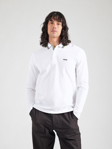 BOSS Poloshirt 'Plisy' in Weiß: Vorderseite