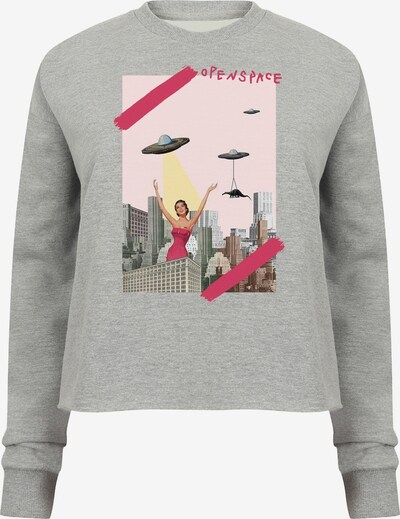 Openspace Sweatshirt in grau / pink, Produktansicht