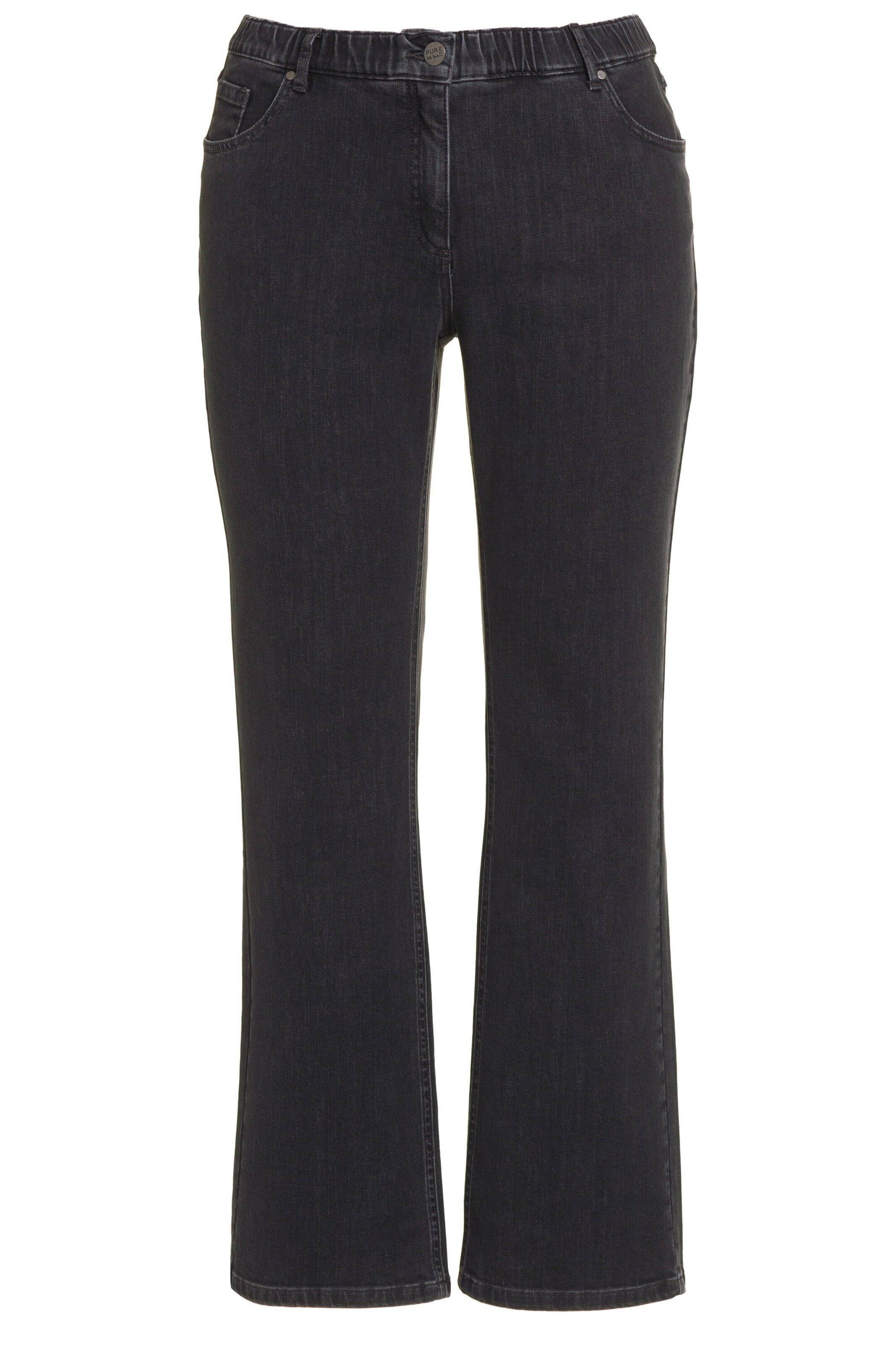 Ulla Popken Bootcut Jeans in Grau: Vorderseite
