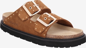 ROHDE Mules in Brown: front