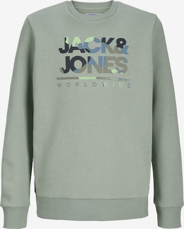 Jack & Jones Junior Sweatshirt 'Luke' in Grün: Vorderseite