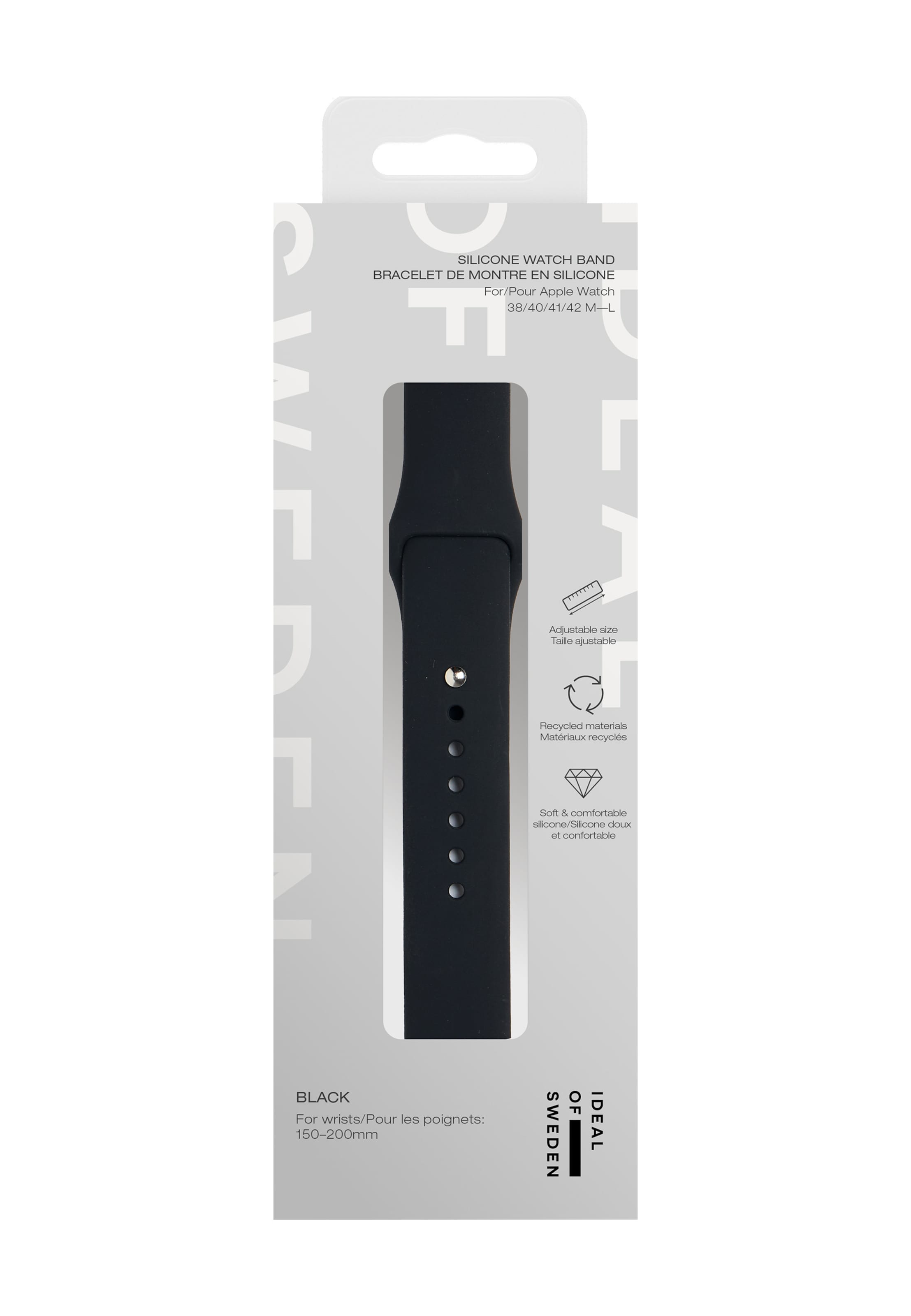 iDeal of Sweden Digitális órák 'Apple Watch 38/40/41/42 Large' - fekete