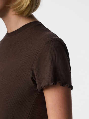 PIECES Majica 'PCNicca' | rjava barva