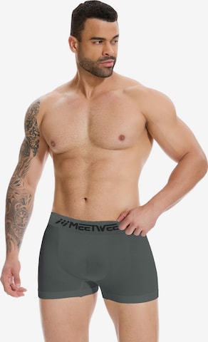 Boxers '4-Pack Men's Underwear' MEETWEE en gris : devant