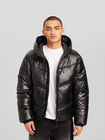 Veste mi-saison Bershka en noir : devant