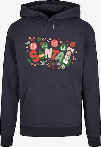 ABSOLUTE CULT Sweatshirt 'Elf - Santa' in Blauw: voorkant