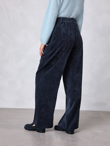 Next Wide leg Pleat-front trousers in Blue