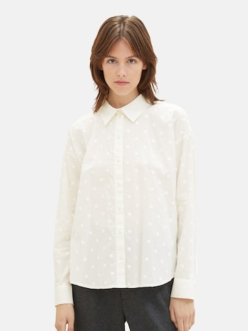 TOM TAILOR DENIM - Blusa en blanco: frente