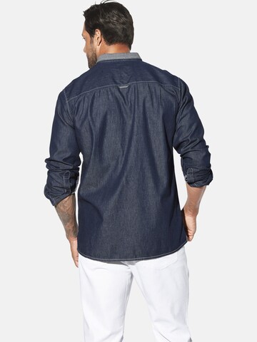Jan Vanderstorm Comfort Fit Jeanshemd ' Olafgren ' in Blau