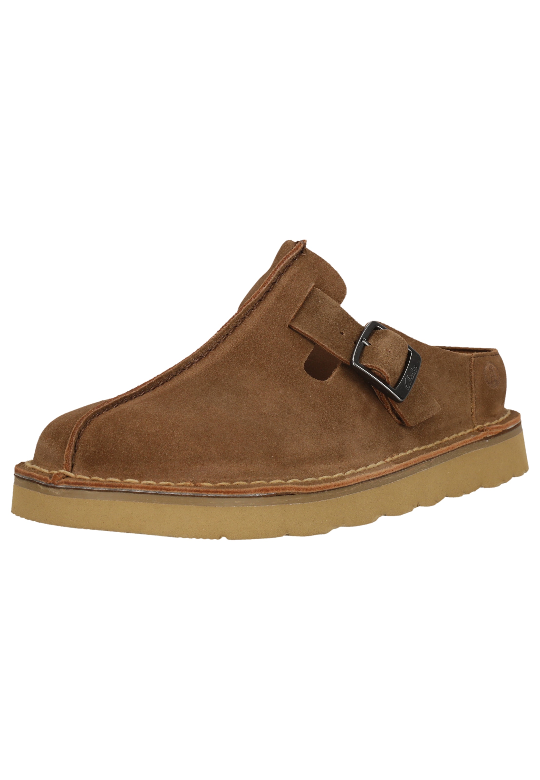 CLARKS Clogs 'Solsbury Mule' in Braun: Vorderseite