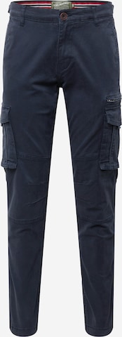 Pantalon cargo Petrol Industries en bleu : devant