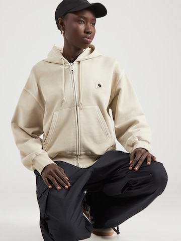 Carhartt WIP - Sudadera con cremallera 'Nelson' en gris: frente