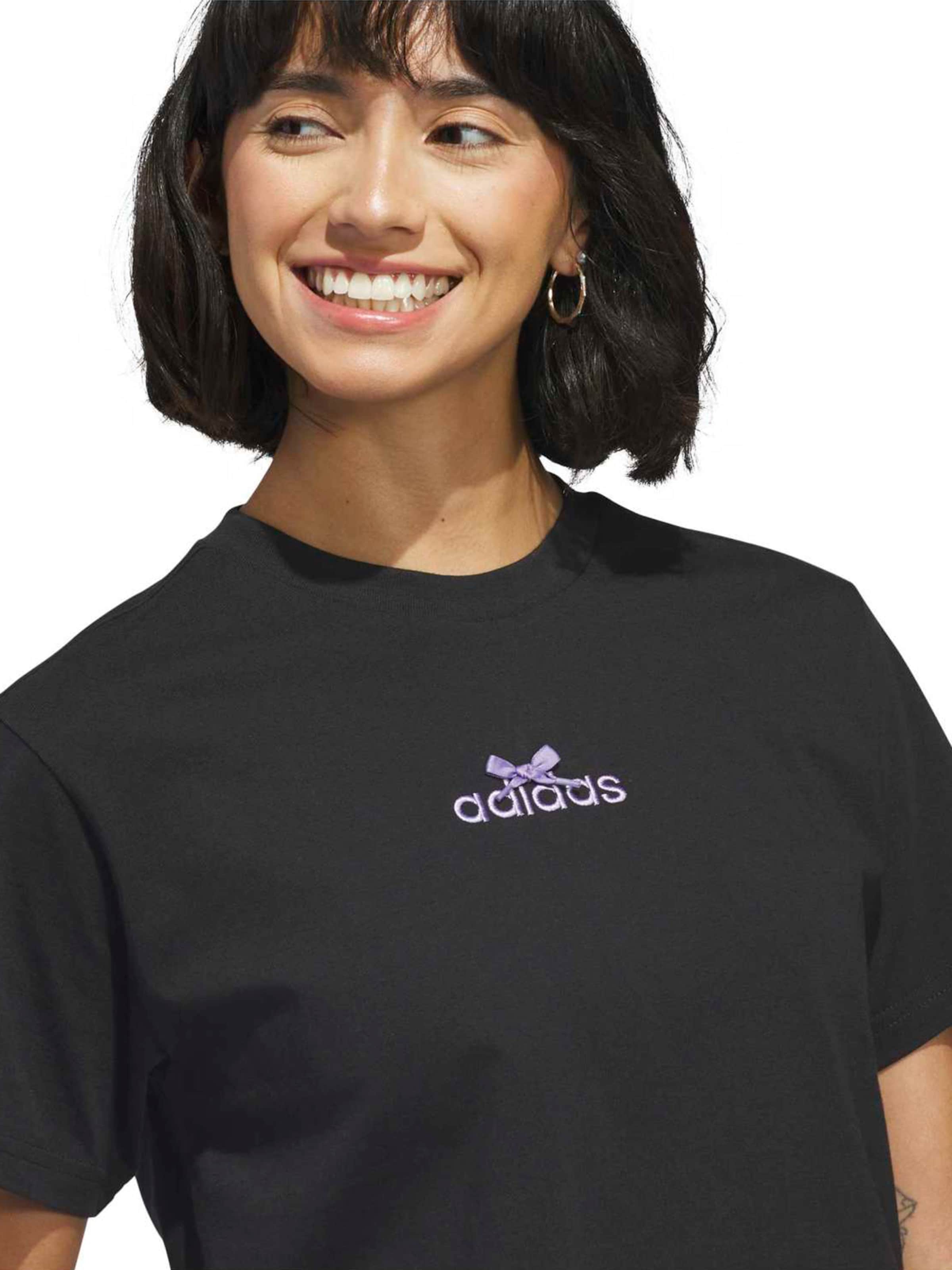 ADIDAS SPORTSWEAR Λειτουργικό μπλουζάκι 'LIN BOW' σε μαύρο