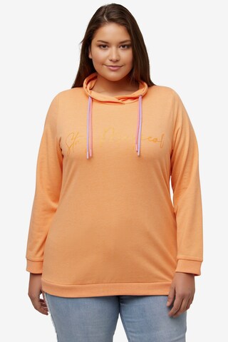 Ulla Popken Sweatshirt in Oranje: voorkant