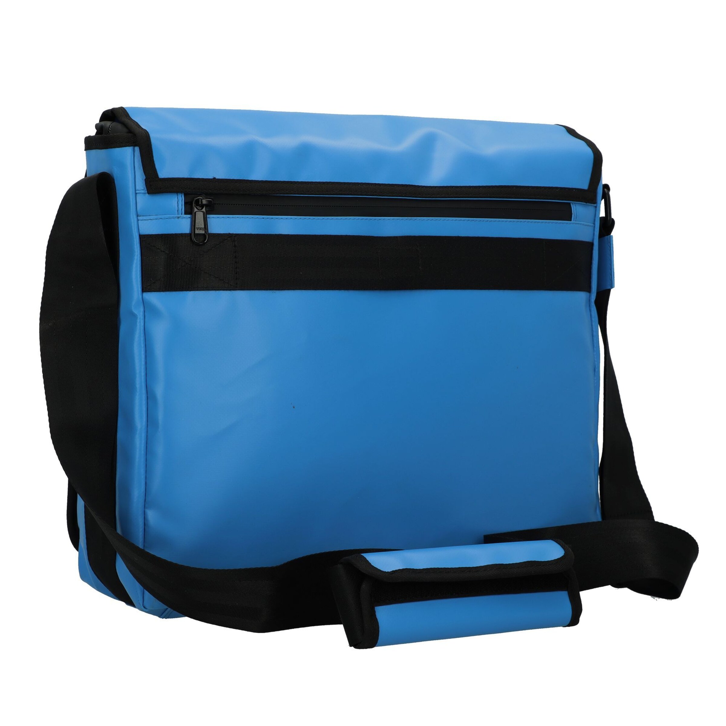 GREENBURRY Upcycled Tarpaulin Messenger 40 cm Laptopfach in Blau