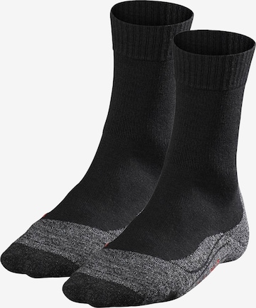 FALKE Athletic Socks in Black: front