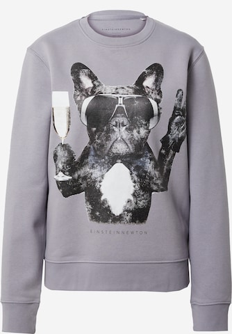 EINSTEIN & NEWTON Sweatshirt 'Champagne Dog' in Grijs: voorkant