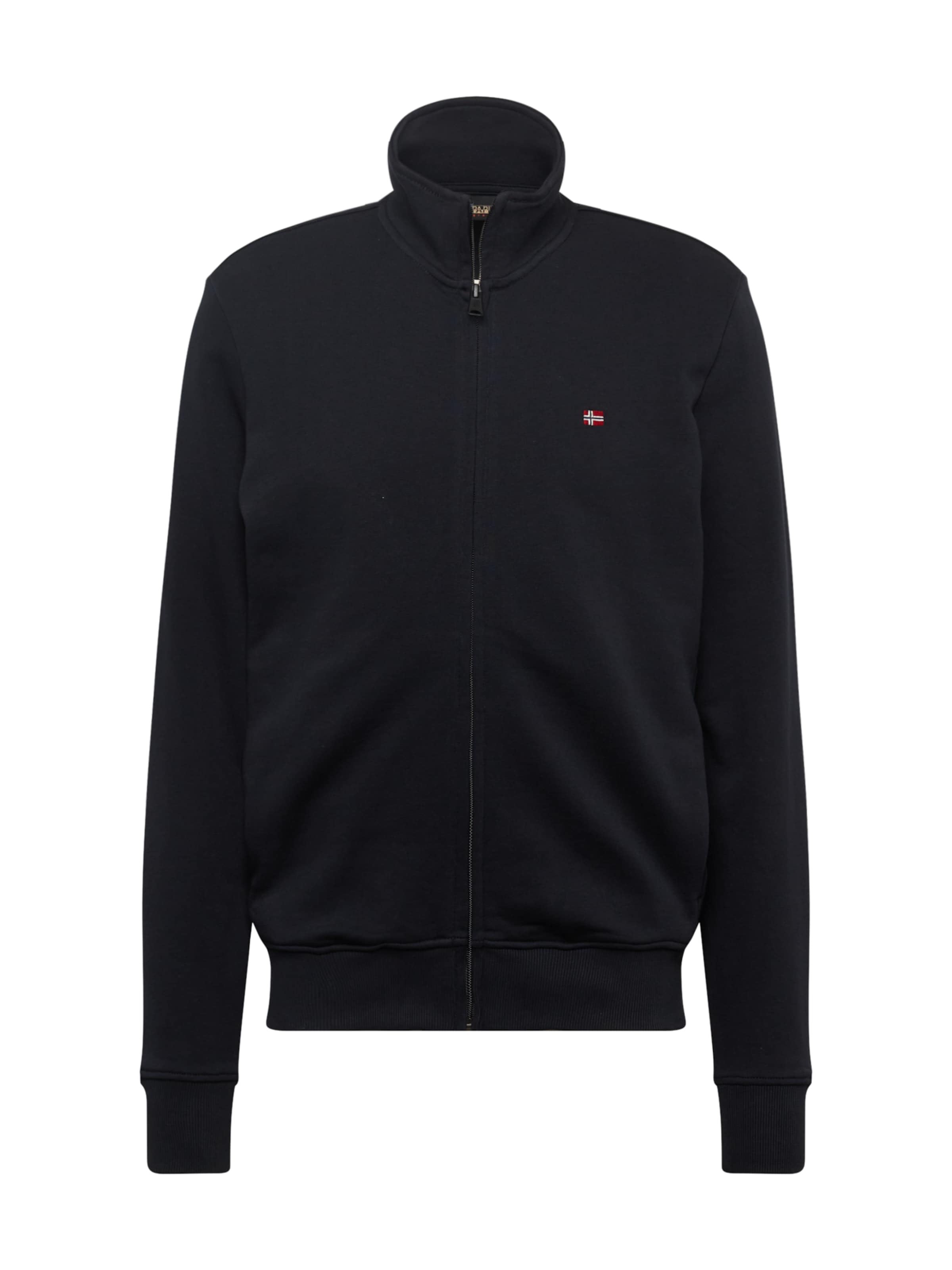 NAPAPIJRI Zip-Up Hoodie 'BALIS' in Black: front