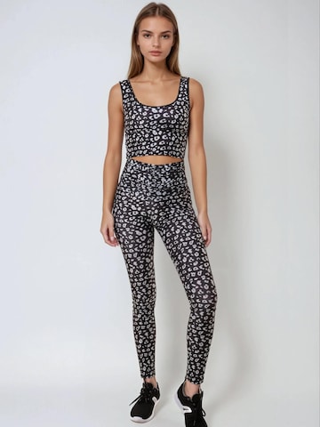 Flavia Valentini Skinny Leggings i sort: forside