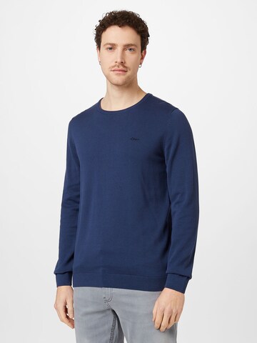 s.Oliver Pullover in Blau: Vorderseite