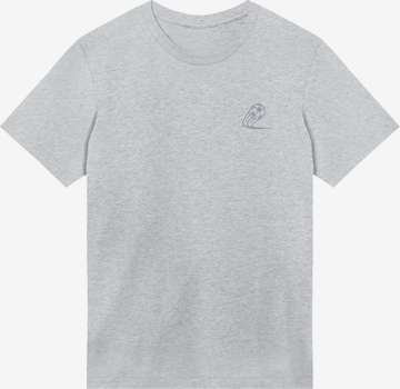 T-Shirt 'Football Stickerei' F4NT4STIC en gris : devant