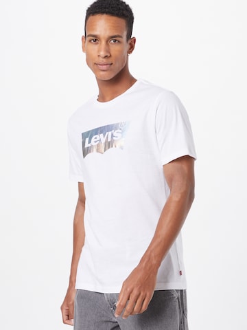 Regular T-Shirt 'Graphic Crewneck Tee' LEVI'S ® en blanc : devant