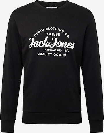 JACK & JONESSweater majica 'FOREST' - crna boja: prednji dio