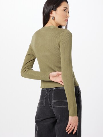 Urban Classics Knit Cardigan in Green