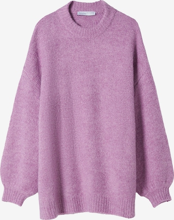 Bershka Sweter w kolorze fioletowy: przód