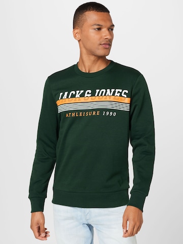 JACK & JONES Sweatshirt 'Iron' in Groen: voorkant