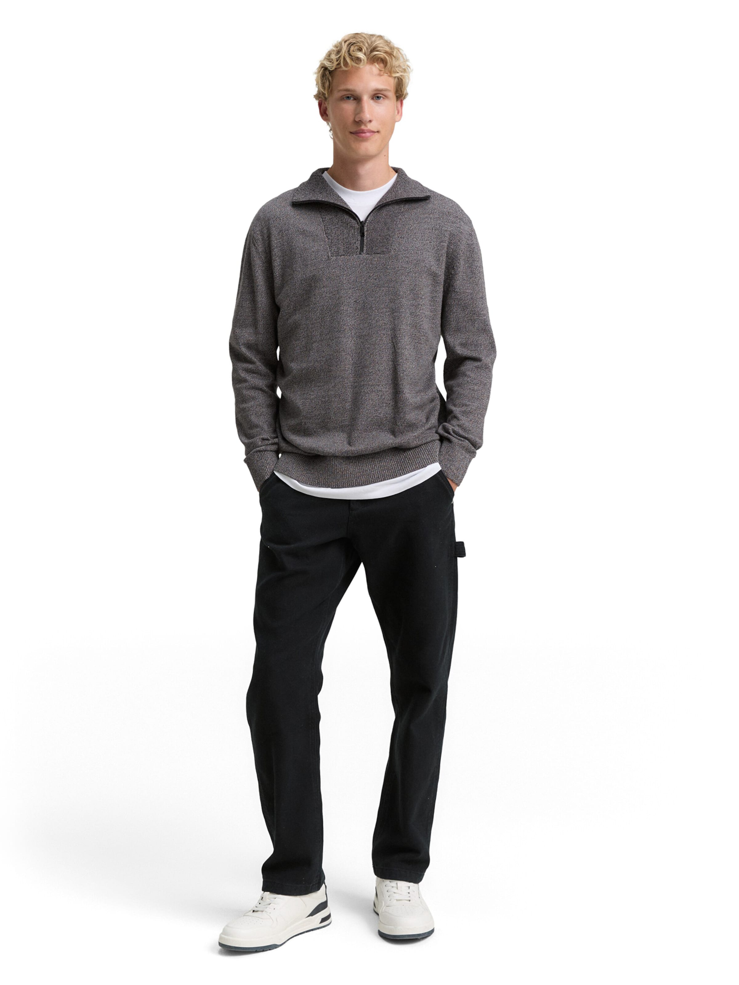 TOM TAILOR DENIM Sweater in Grey