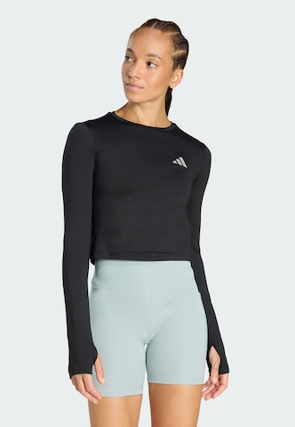 ADIDAS PERFORMANCE Functioneel shirt 'Adi365 Running Essentials' in Zwart: voorkant