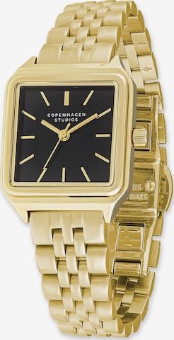 Montre à affichage analogique Copenhagen Studios en or : devant