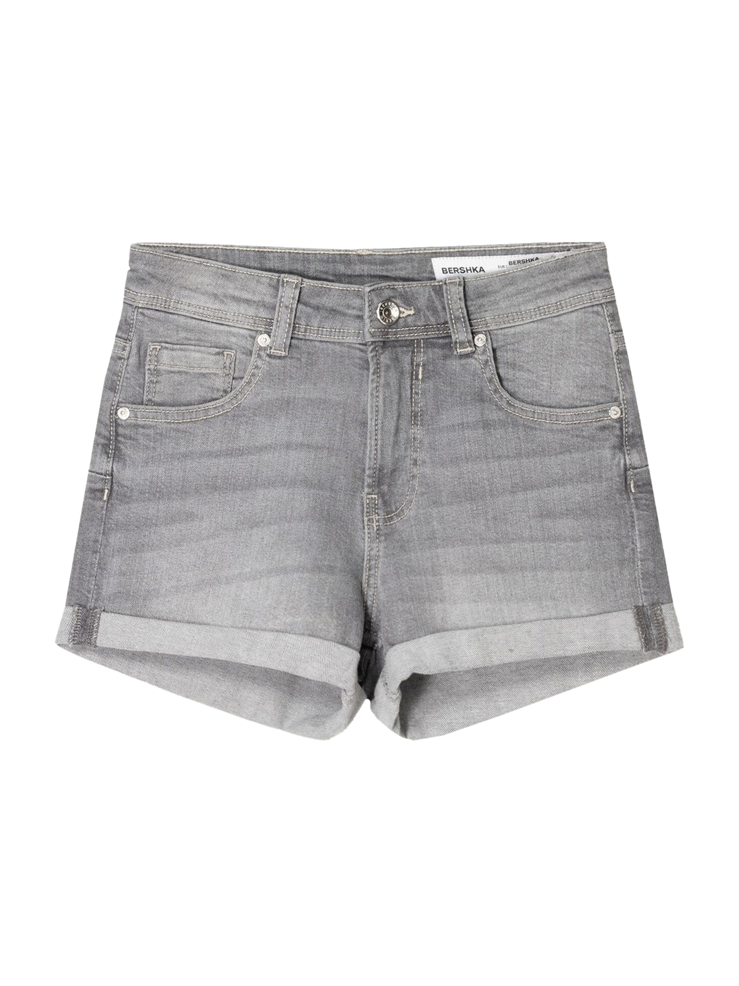 Bershka Farkut värissä harmaa denim, Tuotenäkymä