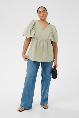 KAFFE CURVE - Blusa 'Karlia' em verde
