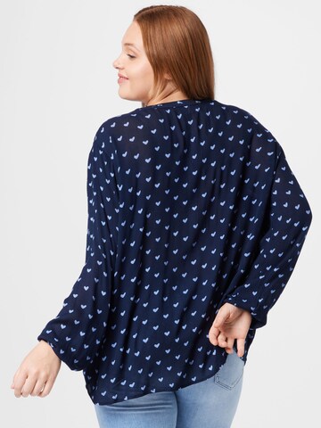 KAFFE CURVE Bluzka 'Bett' w kolorze niebieski