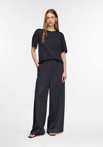 COMMA Wide Leg Hose in Blau: Vorderseite