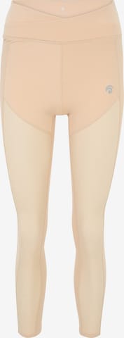 OCEANSAPART Slimfit Leggings 'Elli' in Beige: voorkant