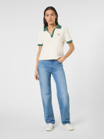 T-shirt 'BELFORT relaxed johnny collar towelling top' FILA en blanc