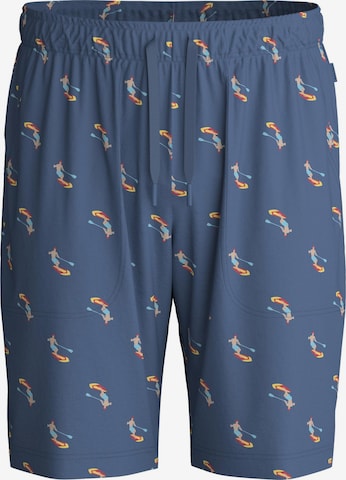 CALIDA Pyjamahose 'RMX Sleep Leisure' in Blau: Vorderseite